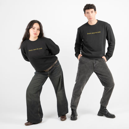 from zero to one hoodie dark black