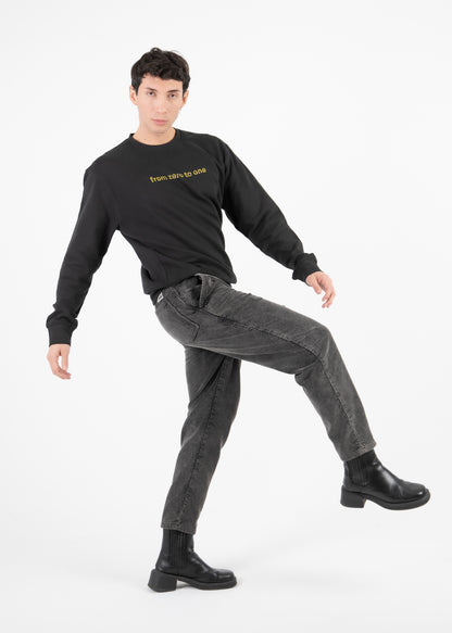 from zero to one hoodie dark black
