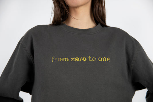 from zero to one hoodie charcoal grey