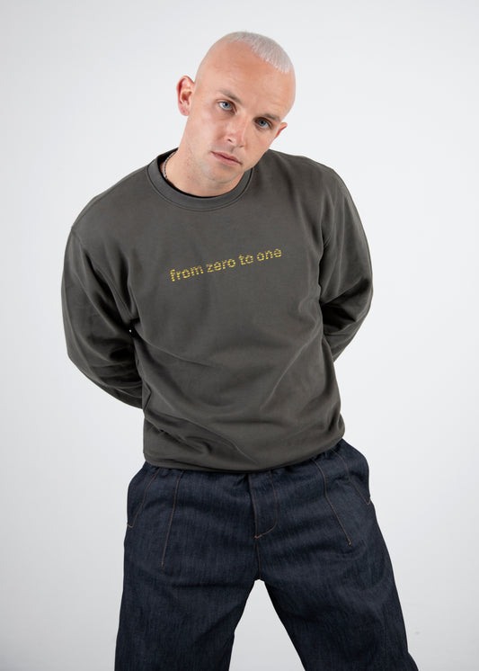 from zero to one hoodie charcoal grey